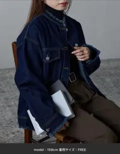 ap retro ノーカラーGジャン / ビックデニムジャケット