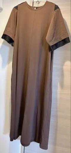 BITTOKO 半袖　ワンピース　フリーサイズ　茶色