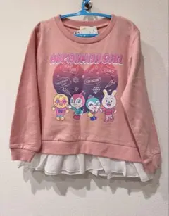 【新品】アンパンマン キッズ 薄手 トレーナー ピンク110サイズ
