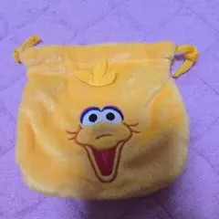 セサミストリート　フェイス巾着　ビッグバード　ガチャガチャ カプセルトイ