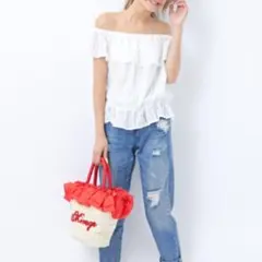 3★新品！INGNI＊総レースオフショルダートップス＊ブラウス＊Mサイズ