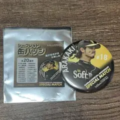 ホークスシークレット缶バッジ【18 新垣投手】