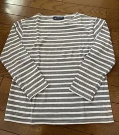 セントジェームス　ボーダー柄 長袖Tシャツ グレーと白