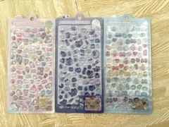c*u様 ボンボンドロップシールミニ　3点　なないろ　ゆめいろ　よるねこミニ
