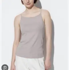 《ユニクロ》エアリズムコットンボートネックブラキャミソールM☆