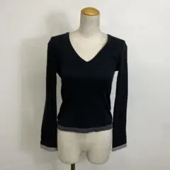 Agnes b ニット Vネック ブラック ラメ フランス製 VINTAGEのサムネイル