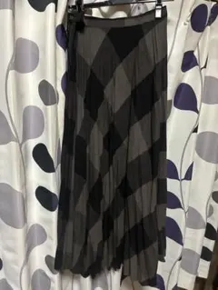 チェック柄 プリーツスカート 9号