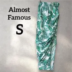 一点もの✨Almost Famous 【S】グリーン　植物柄　タイトスカート