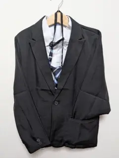 キッズ ブラック スーツセット ネクタイ付 130〜140