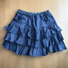 値下げ！150 ShirleyTemple フリル付きデニムスカート