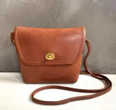 美品✨オールドコーチ ボディバッグ オールレザー ターンロック キャメル オールドコーチ ハンドバッグ ターンロック MANOR BAG 茶色
