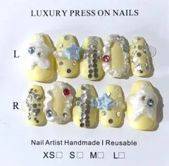 No. 37 ネイルチップ ウィッシュコア 3D 星　ドット クロス 個性派