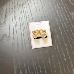 LEIGHT ゴールド ハート型 イヤリング