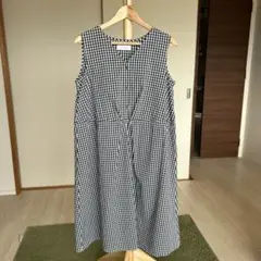 ノースリーブワンピース　ギンガムチェック