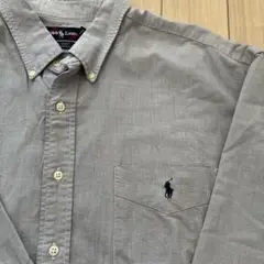 Ralph Lauren グレー チェック ボタンダウンシャツ XL