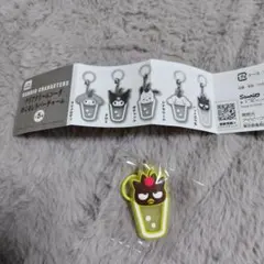 サンリオキャラクターズクリアクリームソーダ　めじるしラバーチャーム　バッドばつ丸