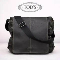 TOD'S☆メッセンジャーバッグ レザーブラック状態確認要！のサムネイル