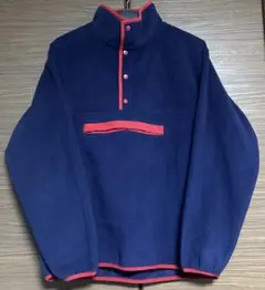 GU ネイビー レッド ハーフジップフリースジャケット Mサイズ