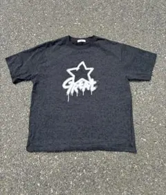 WEGOグラフィティデザイン オーバーサイズTシャツ 黒