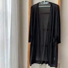シアーロングカーディガン黒