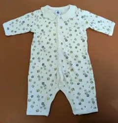 プチバトー　花柄ロンパース 3m60cm