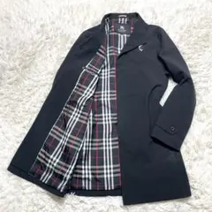 【美品】バーバリーブラックレーベル BURBERRY ダブルコート ノバチェック 美品 バーバリーブラックレーベル ダブルトレンチコート ノバチェック