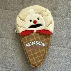 本日のみお値下げ中！GU パペットスンスン ポーチ アイスクリーム