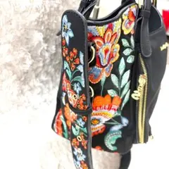 デシグアル 花柄刺繍 2wayバッグ ショルダー ハンドバッグ 大容量 訳ありのサムネイル