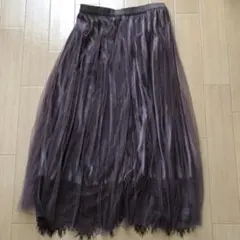 マジェスティックレゴン レーススカート ダークグレー Mサイズ