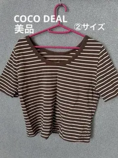 COCO DEALココディール　ストライプ 半袖Tシャツ ②サイズ Mサイズのサムネイル