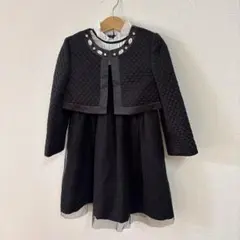 【110cm】フォーマルワンピース＆ジャケット 2点セット ブラック