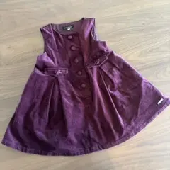 BeBe ノースリーブワンピース 100cm レッド