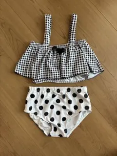 チェック柄・水玉模様 セパレート水着　130cm