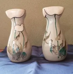 【 宮川香山 窯変釉双花生 】　真葛焼 　明治後期～昭和初期 宮川香山 2代～4代作品 - E ミュージアム大阪