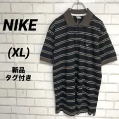 新品　NIKE ナイキ　ボーダーポロシャツ　XL 大きいサイズ　オーバーサイズ