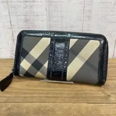 美品✨バーバリー　長財布　三つ折り　キャンバス　レザー　黒　ノバチェック 箱付 楽天市場】【未使用品】【財布】BURBERRY バーバリー ノバ