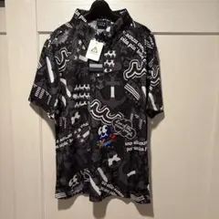 muta MARINE ムータマリン　コミックロゴ　総柄　ポロシャツ