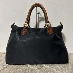BALENCIAGA バレンシアガ BBロゴ ナイロン レザー ハンドバッグのサムネイル