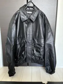 WYM ARTIFICIAL GRAIN SHORT BLOUSON ブラック