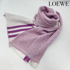 LOEWE ロエベ リピートアナグラム ストール コットン ピンク レディース