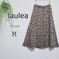 laulea ヒョウ柄 アニマル柄 プリーツ スカート M