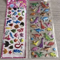 恐竜　魚　海の生物　シール　ステッカー　セット