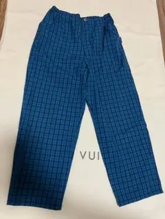 未使用に近いファミリア　ロングチェックパンツ