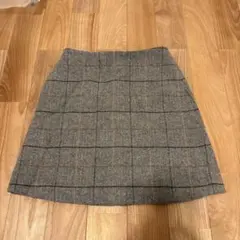 UNIQLO チェック柄ミニスカート グレー　XS