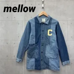 mellow メロー デニムジャケット パッチワーク インディゴブルー Mサイズ