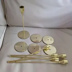 金色キャンドルホルダーセット