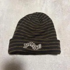 Dime ニット帽 ビーニー ボーダー ブラウンのサムネイル