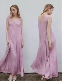 ROSY LUCE ロージールーチェ　コットンリボンキャミドレス　ピンクM ROSY LUCE ロージールーチェ コットンリボンキャミドレス ピンクM