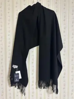 ジョンストンズ カシミア 大判ストール マフラー ブラック