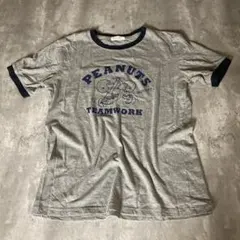 スヌーピー Tシャツ　グレー　Ｌ　ユニセックスのサムネイル